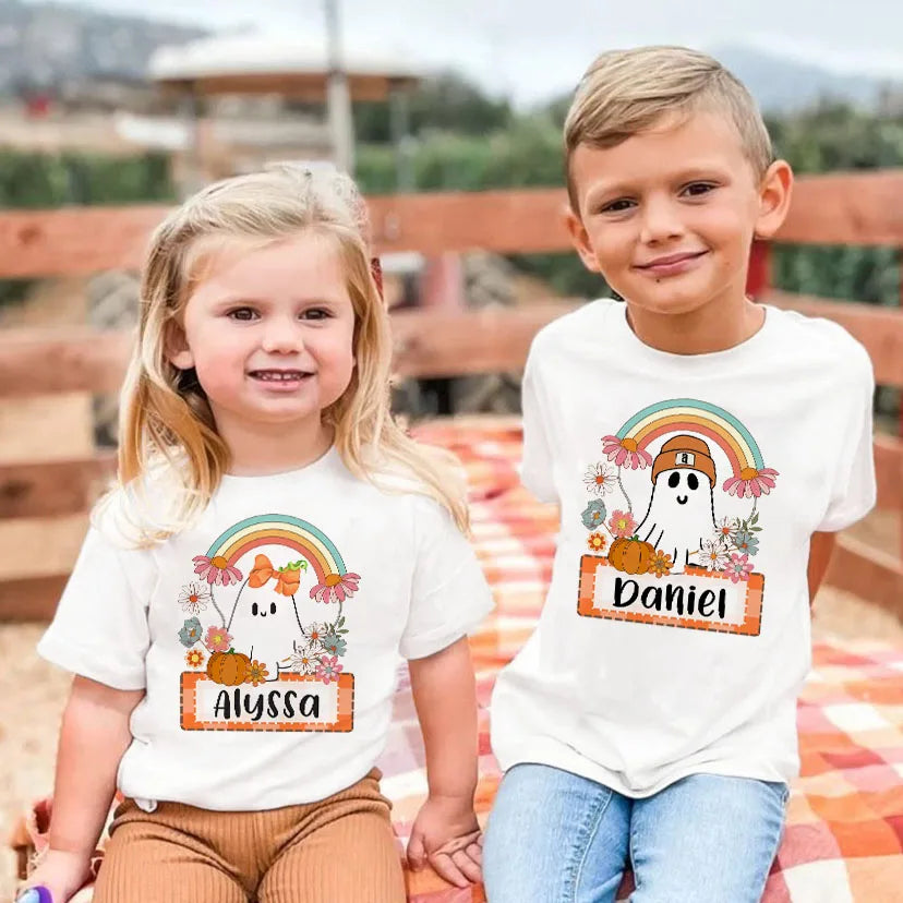 Custom Kids Halloween T-Shirts Name 2024